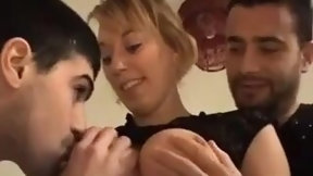 french in gangbang video: French pornographic starlet in a group-glimpse