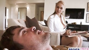 downblouse video: BrokenBabes - Big Titted cougar Therapist Sarah Vandella Fucks Her Client