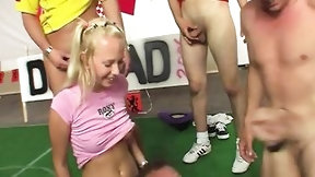 bottle video: Net69 - Soccer Team Gangbang a Teen Blonde Dutch Babe