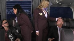 stewardess video: Tight holes of air hostesses filled with passengers' monsters