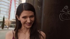 skinny video: Arousing random public hookup for sexy brunette Arian Joy