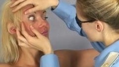 clinic video: Hot blonde babe gets gyno examination