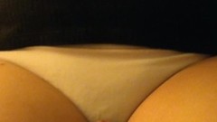 clothed sex video: smalltits legsjob smallcock premature cum on panty