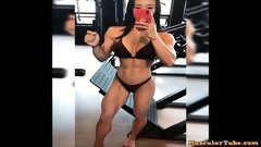 fit girl video: muscular Korean babe