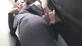 elevator video: Horny Asians Petting In Elevator
