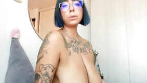piercing video: tatoo latina babe with big piercing tits