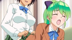 lesbian hentai video: Naughty school girls are craving for some hot lesbian action