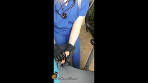 nurse video: Nurse home visit: tattooed nurse encourages rehab patient