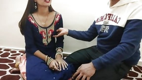 indian teen video: Sara teaches fucking to stepbrother first night in hindi audio