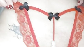 see through video: latina trying on different panties