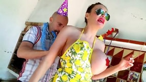 boobs video: One party, two XXL boobs and a crazy, horny bitch