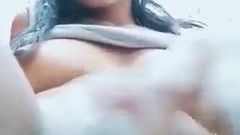 indian fingering video: Indian innocent teen having self fun
