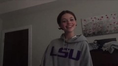coed video: LSU cutie sucks dick