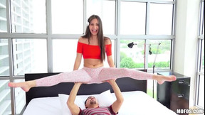 gymnast video: Ex-Gymnast Does Splits on a Dick