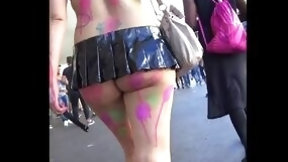 festival video: Painted ass on festival