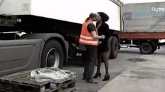 african video: white trucker fucks black woman