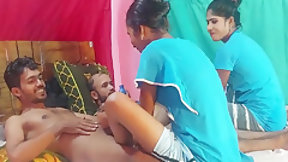 bangladeshi video: Small Tits Sexy And Hot College Girls Get Fucked Hard By Two Big Dick Studs Deshi Foursome Sex