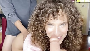 curly hair video: JEWISH STEPMOM FUCKS STEPSON AND HIS BEST FRIEND