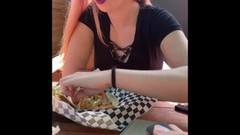 restaurant video: Daddy makes me cum in my panties at the restaurant teaser