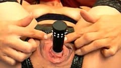 peehole video: Urethral dildo fucked and anal fisted amateur