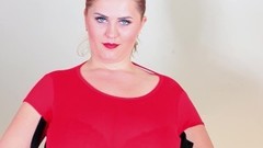 legs video: alexsis faye sexy redhead in highheels feetjob and big boobs play