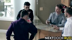 jock video: High stakes poker takes a sexual turn between the guys