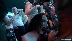 disco video: Naughty girls fuck every guy in the club