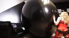 balloon video: Sexy girl inside bondage balloon