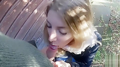 german in public video: sweet teen gets public creampie from horny soldier - POV - Sarah Secret