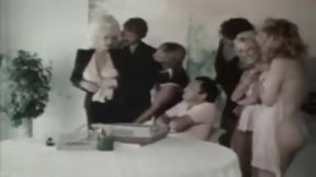 bbw in gangbang video: Vintage orgy with Helga Sven