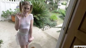 small tits video: Gorgeous Teen Fucked Rough by her Online Dating Match