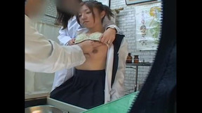 asian doctor video: Japan school breast exam gyno doctor