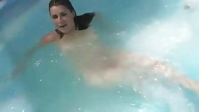 jacuzzi video: Ex-Girl Friend playing in Hot Tube