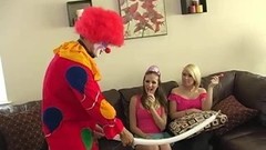 clown video: Hot chick has anal sex with a clown during a party