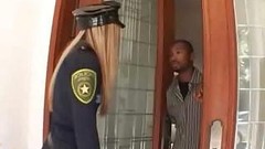 police video: Nasty cream-skinned police officer gets her sexual punishment