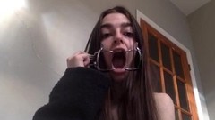 slave training video: slut training his mouth for abuse