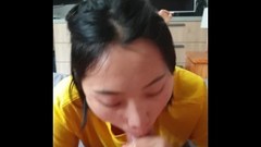 chinese blowjob video: June Liu / SpicyGum - Morning Blowjob by Cute Asian Student (??)