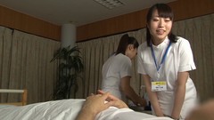 asian nurse video: Japanese Nurse Threesome Service