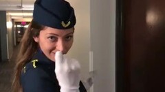 airplane video: Naughty Stewardess And My First Pilot