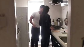 asian cheating video: Cheating anal sexy thin wife in kitchen during the time that spouse away p5