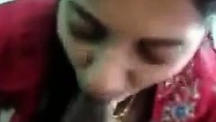 indian girlfriend video: Indian Girlfriend Giving A Blowjob POV
