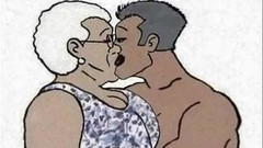 cartoon video: Black Granny loving anal! Animation cartoon!