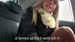 czech video: Filthy amateur Czech girl pussy pounded in a car for cash