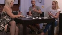 poker video: Old-young Strip Poker Leads to Pussy Toying