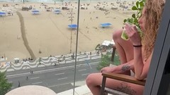 honeymoon video: ÉJACULATION INTERNE ANALE sur le balcon à Rio de Janeiro