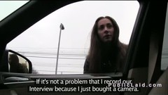 russian voyeur video: Russian amateur fucking in the car in public pov