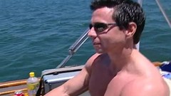 yacht video: Jewel and Peter North big cock boat fucking action