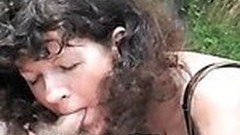 unshaved video: Threesome face-sitting picnic