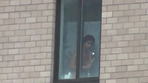 window video: Voyeur: Window Shower Spy
