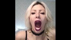 spit video: Show me your tongue and split in my mouth